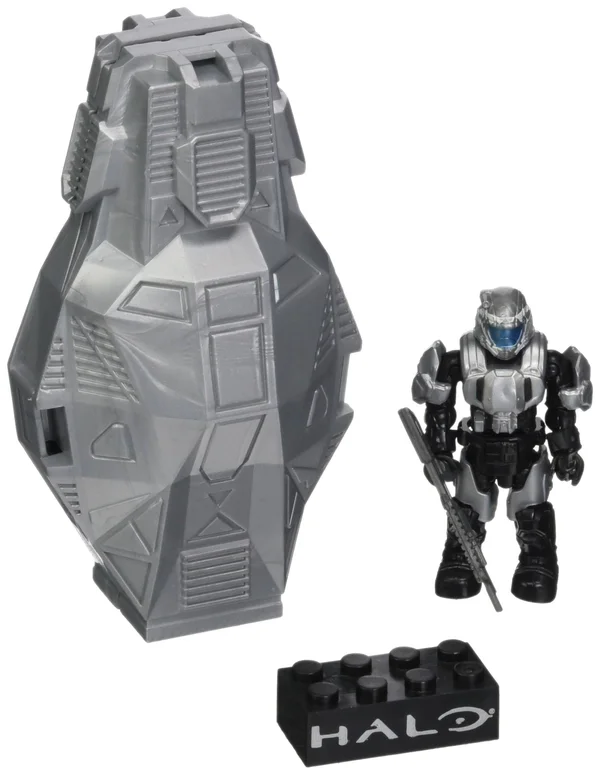 Mega Bloks Halo Metallic Platinum Drop Pod Building Set