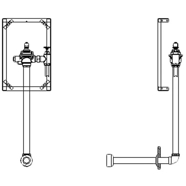 Delta Commercial 1601T6202RI Rough-In for Battery Operated Concealed Flush Valve