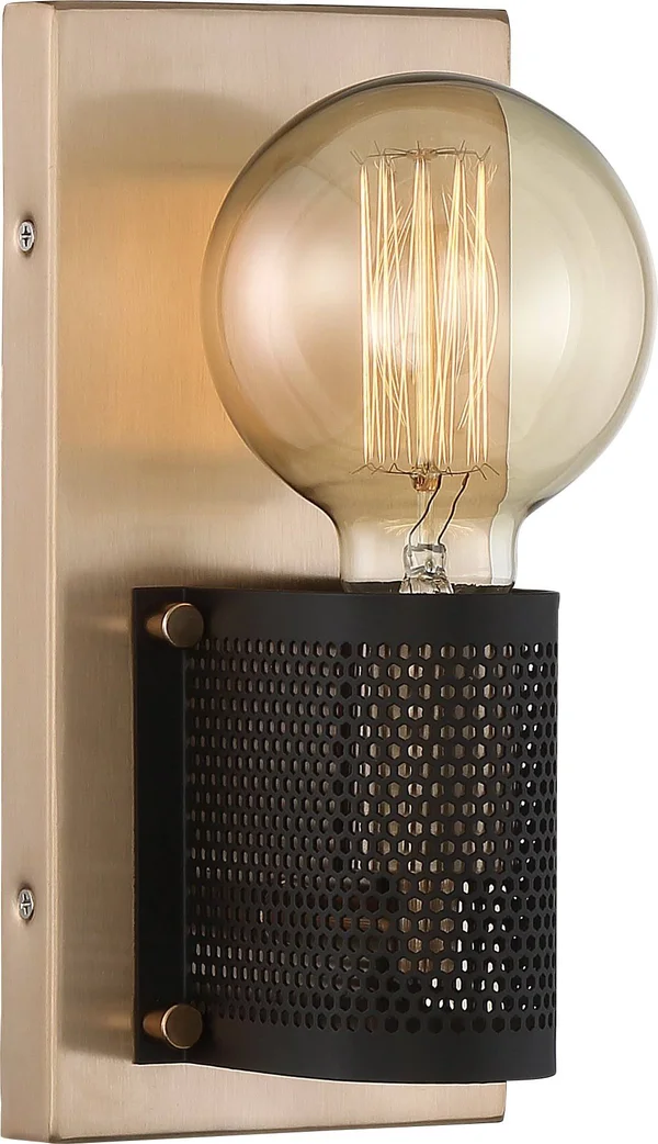 Nuvo Lighting 60/6661 Passage 1 Light Wall Sconce Copper Brushed Brass