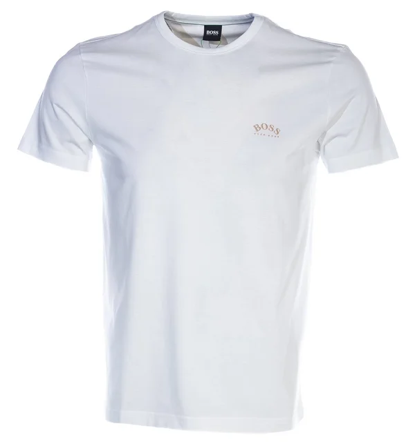 Boss Tee Curved T Shirt in White