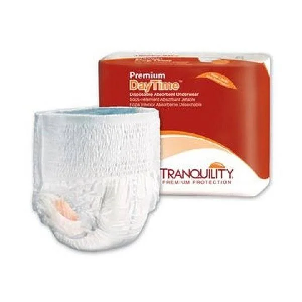 Tranquility Premium Daytime Adult Underwear, XL (48 inch- 66 inch, 210+ lb)-Case of 56
