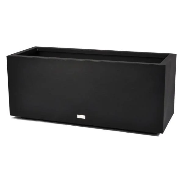 Metallic Series Long Box Planter, Black, Large