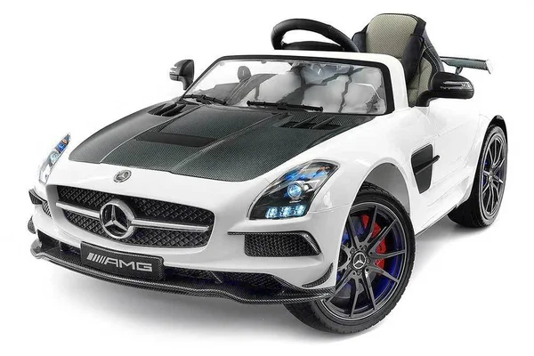 2018 Mercedes SLS AMG 12V Battery Powered Motorized Ride on Toy Car with Built in LCD TV, LED Lights, Leather Seat