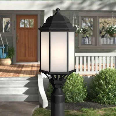 Abernethy 1 -Light 44552x22 H Hardwired Lantern Head Andover Mills Finish: Black - Bulb Included: No