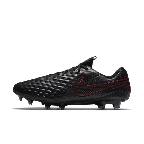 Nike Tiempo Legend 8 Elite FG Firm Ground Soccer Cleat Black/Dark Smoke Grey/Chile Red - 13