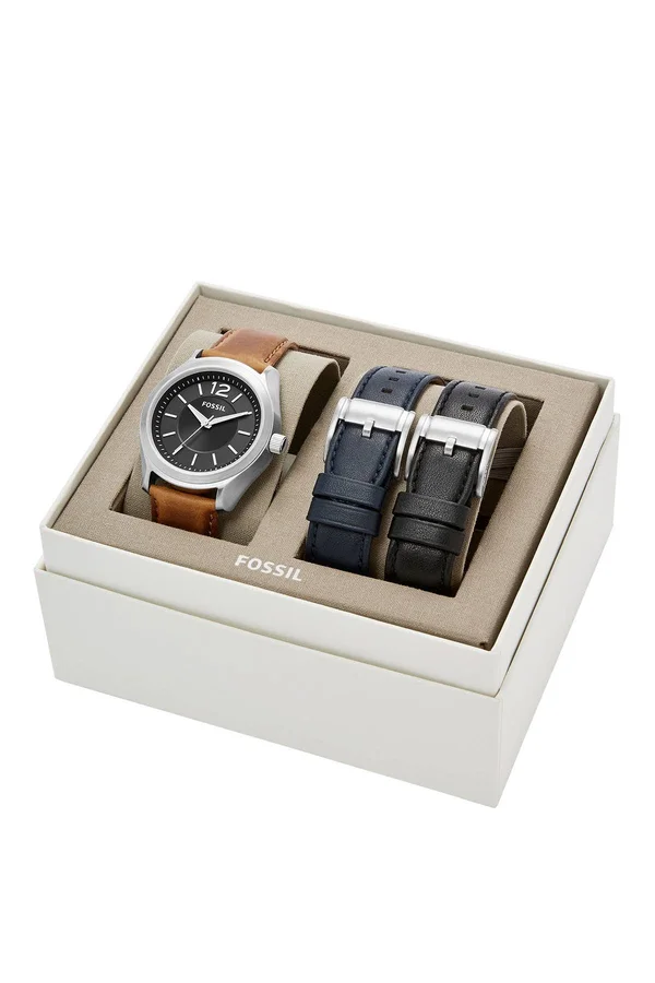 Fossil Men'S Interchangeable Leather Strap Watch, 42Mm No Color At Nordstrom Rack - Mens Strap Watches - Mens Watches
