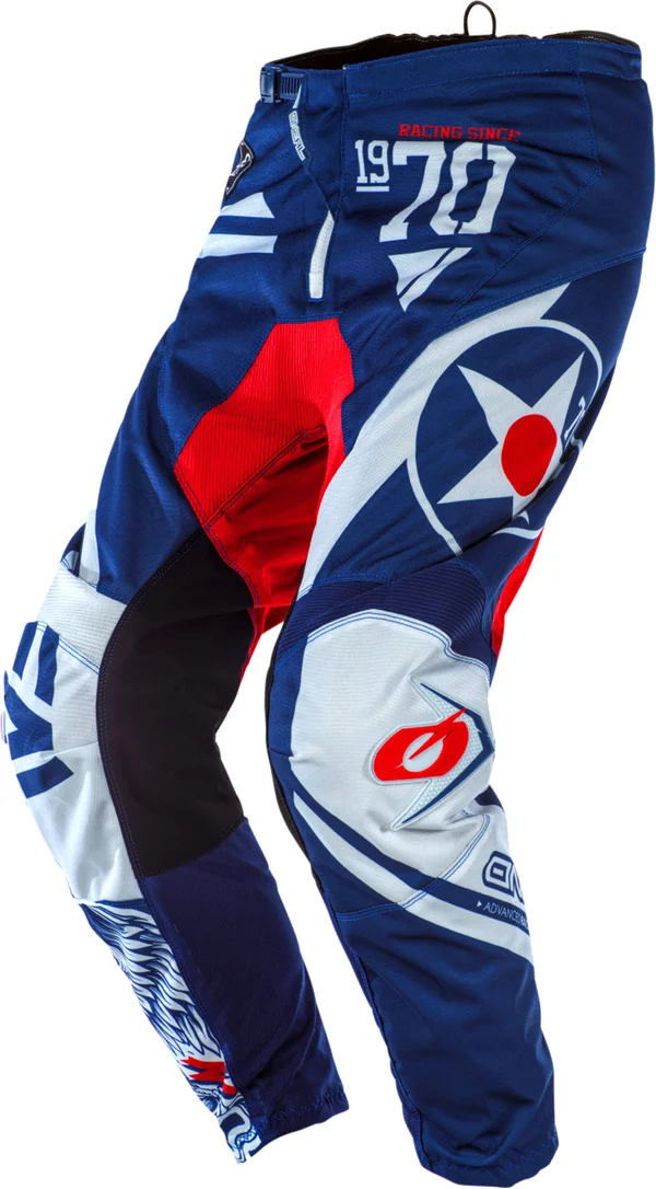 O&Neal Element Warhawk Pants - Blue/Red - 34