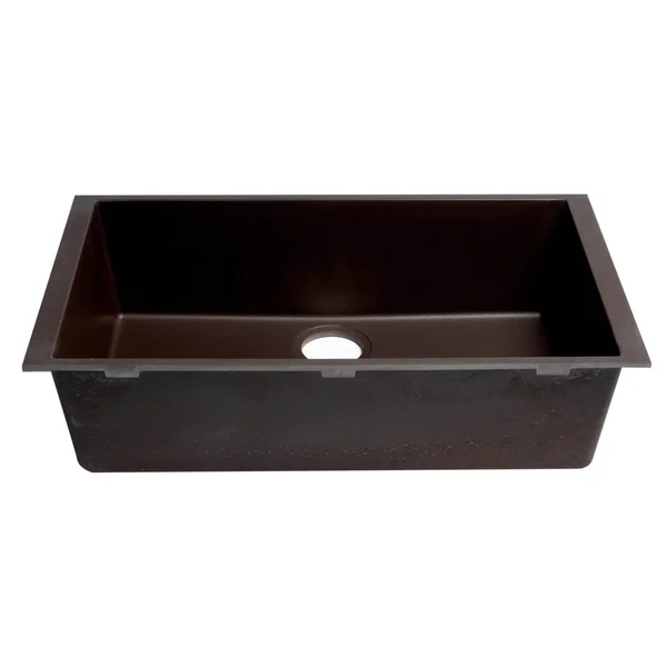 Alfi Brand AB3020UM-C Chocolate 30x22 Undermount Single Bowl Granite Composite Kitchen Sink