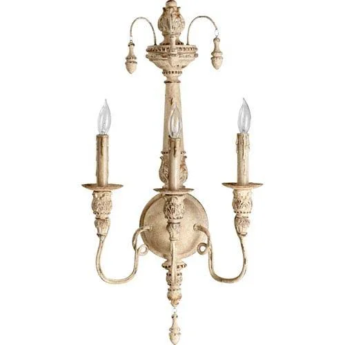 Bouverie French White 26-inch Three-Light Wall Sconce 1901974