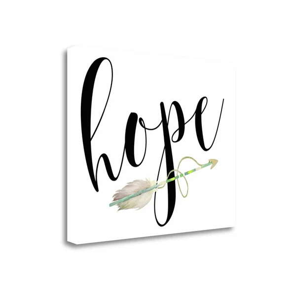 Tangletown Fine Art Hope with Arrow by Tara Moss, Fine Art Giclee Print on Wrap Canvas, 30x24x22