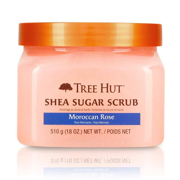 Tree Hut Shea Sugar Scrub Moroccan Rose - 18oz, Ultra Hydrating and Exfoliating Scrub for Nourishing Essential Body Care (Pack of