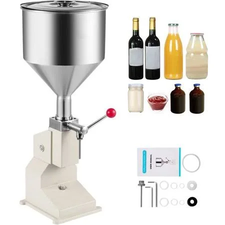 VEVOR A03 Liquid Filling Machine Bottle Filler 5-50ml Manual Liquid Filling Machine Stainless Steel Bottle Filling Machine for P