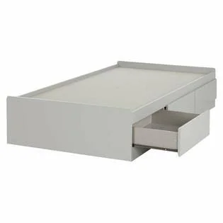 Southshore Furniture South Shore Vito Twin Mates Bed with 3 Drawers in Soft Gray