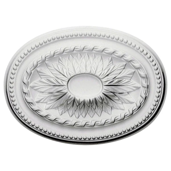 18 1/2x22W x 13 1/2x22H x 1 7/8x22P Saverne Ceiling Medallion - Hand-Painted Stone Hearth
