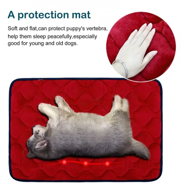 (120cm, Red) - Dog Bed Mat Washable - Soft Fleece Crate Pad - Anti-Slip Matress for Small Medium Large Pets by HeroDog