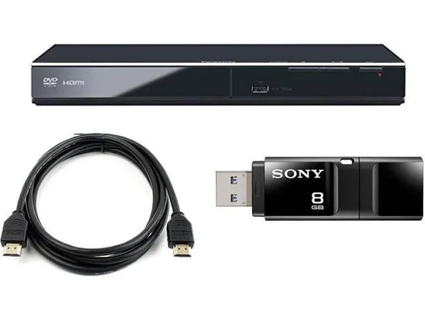 Panasonic DVD-S700 1080 Upconvert DVD Player w/ 6 ft HDMI Cable & 8GB USB