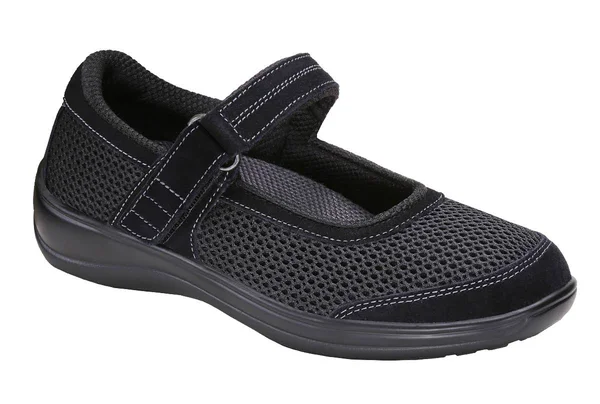 Women's OrthoFeet Chattanooga Black Mesh/Suede 5 XW