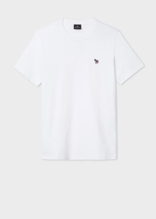 Paul Smith White Zebra Logo T-Shirt - M