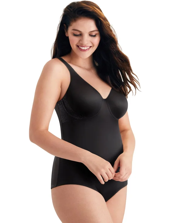 Maidenform Firm Foundations Built in Bra Body Shaper - Black 38C