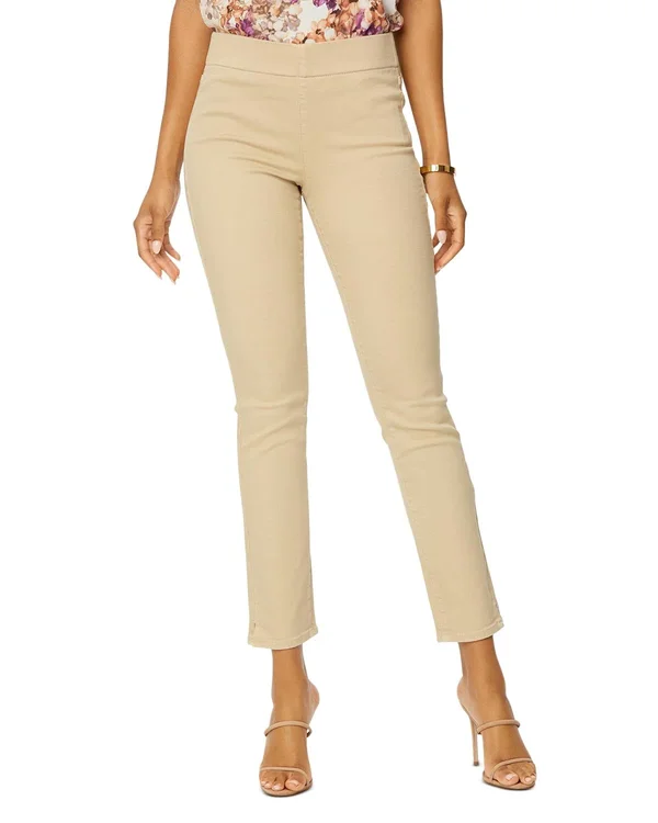 Nydj Women's Skinny Ankle Pull-On Jeans in Petite in Marisol Warm Sand, Size: 10p