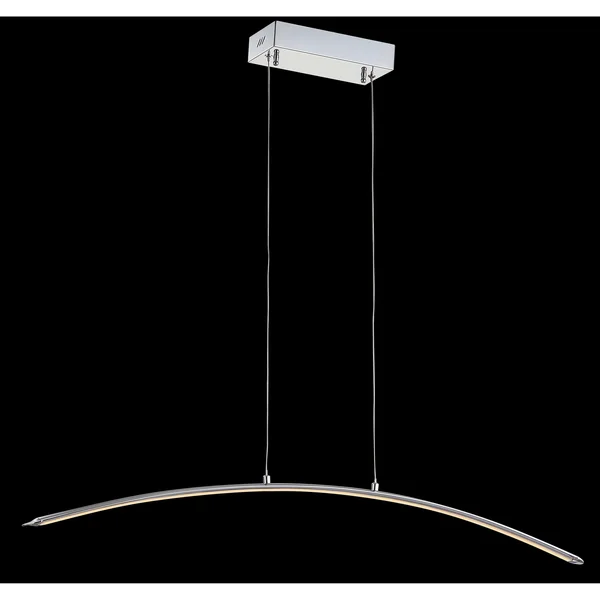 Jonathan Y Roxanna 41.5x22 Dimmable Adjustable Integrated LED Metal Linear Pendant - Chrome