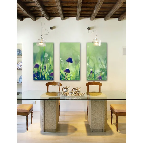 Marmont Hill 'Fairy Garden Triptych' Painting Print on Wrapped Canvas