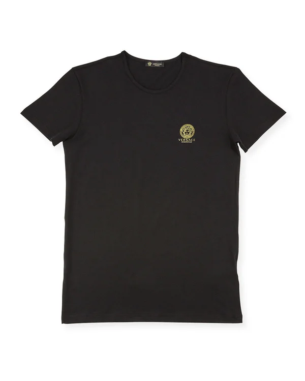 Versace Medusa Logo Crewneck T-Shirt, Black, Men's, S