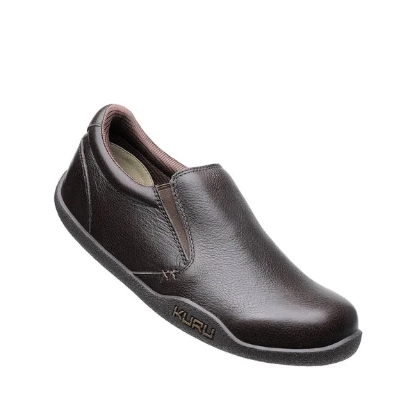 Kuru Footwear Men's Kivi Shoes in Espresso Brown Size 12.5 - Leather - Best Shoes for Plantar Fasciitis Heel Pain