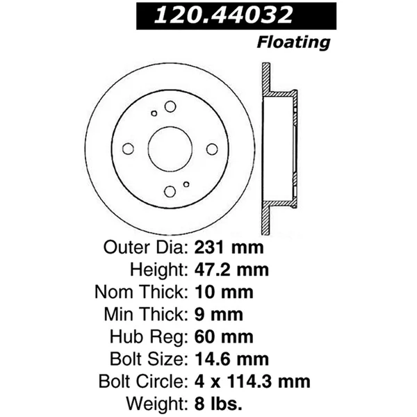 StopTech Slotted Sport Brake Rotor - 126.44032SL