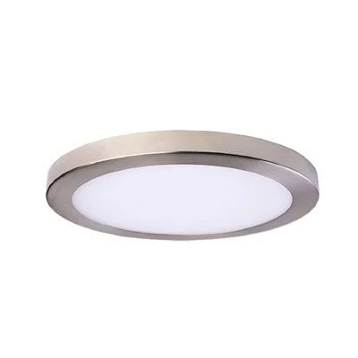 Branford 1-Light LED Flush Mount Orren Ellis Fixture Finish: Brushed Nickel - Size: 0.93x22 H x 15x22 W x 15x22 D