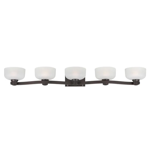 Forte Lighting 5-Light Antique Bronze Bath Light